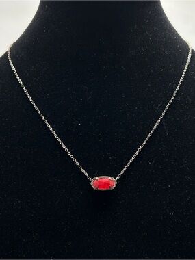 Kendra Scott, Elisa, Red Illusion Antiqued Gold Necklace